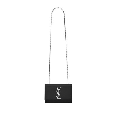YSL KATE SMALL IN GRAIN DE POUDRE EMBOSSED LEATHER 469390BOW0N1000 (20*12.5*5cm)